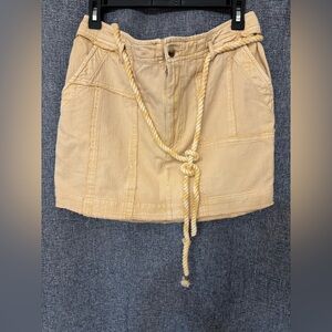 Free People Mini Skirt with Rope Belt